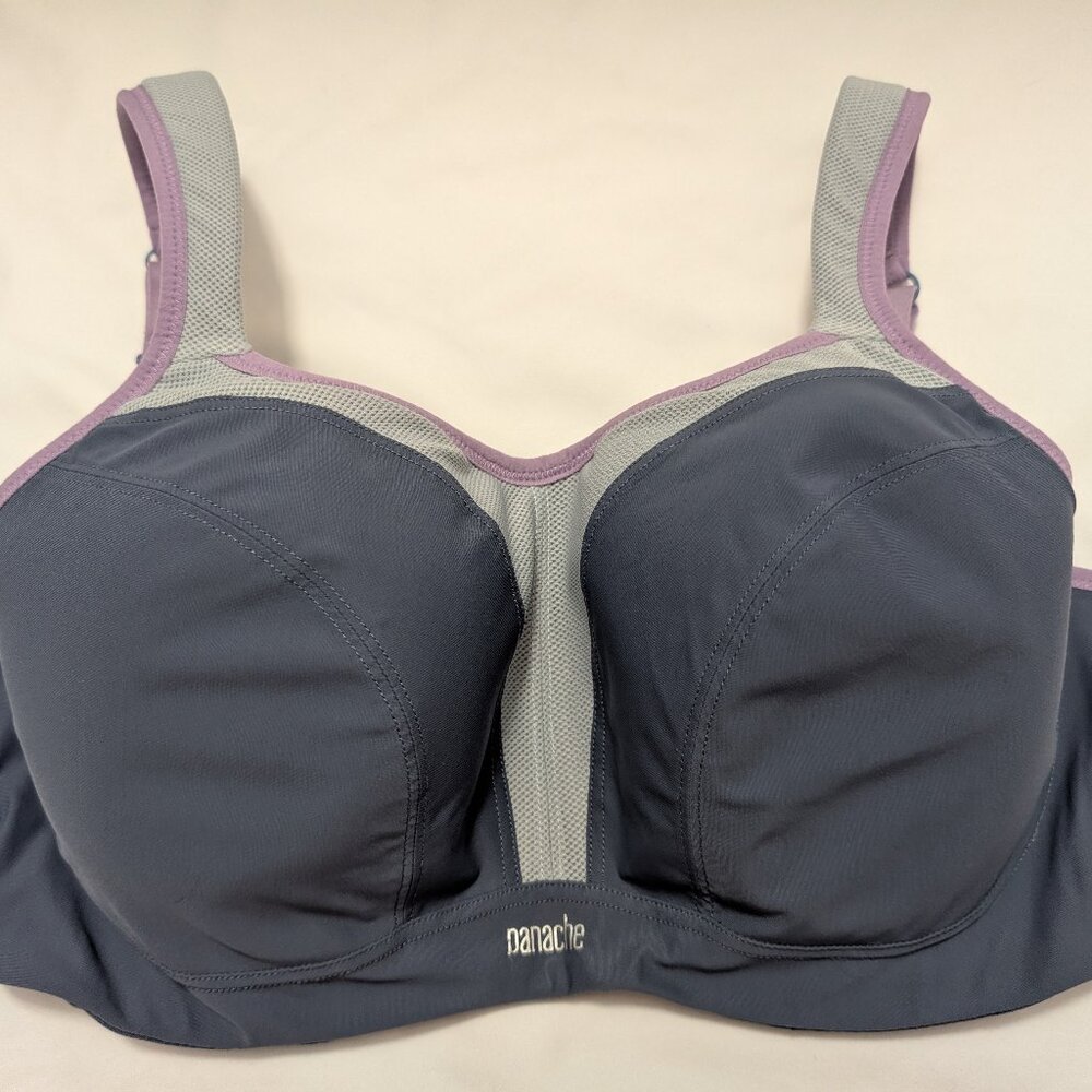 Panache 34FF Power Purple Padded Sports Underwire Bra
